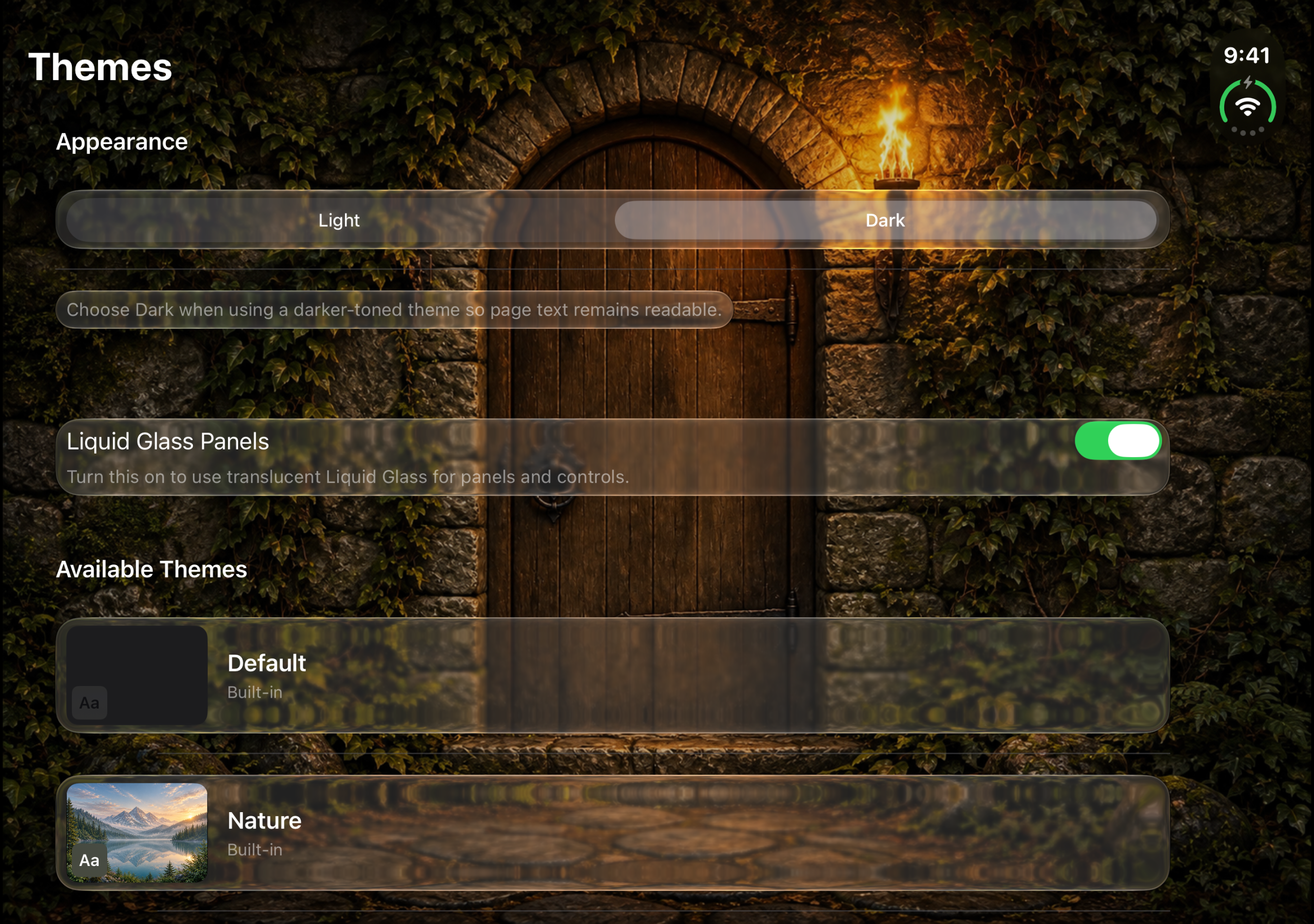 PinPic Fantasy theme library on the fully open Duo display